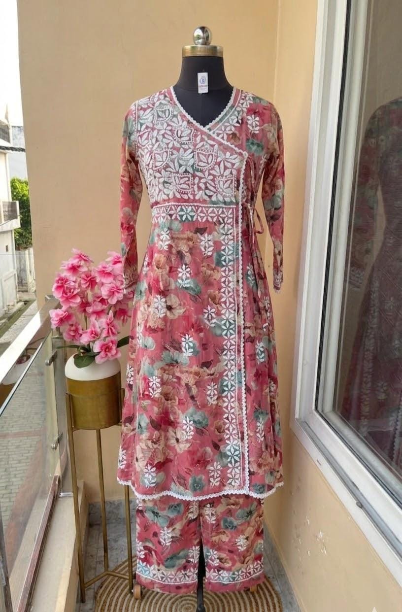 Mulmul Cotton Angarakha Pant Set