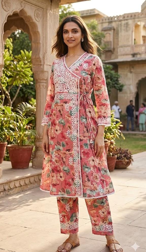 Mulmul Cotton Angarakha Pant Set