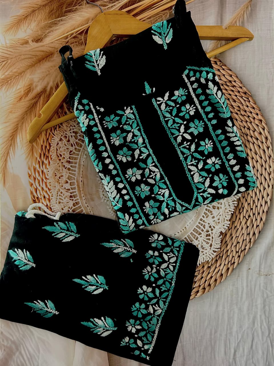 Cotton Noodle Strap Kurti Plazo Set