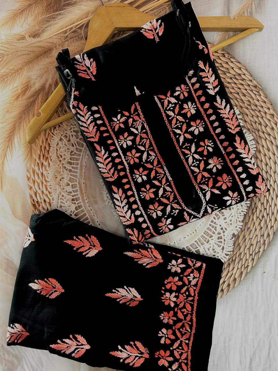 Cotton Noodle Strap Kurti Plazo Set