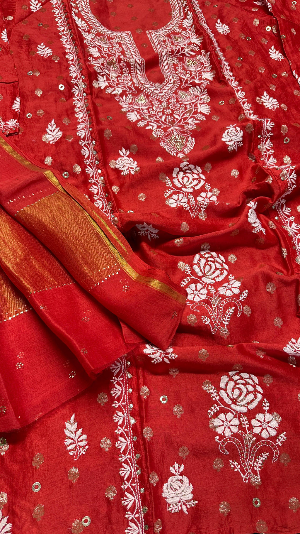 Roohani Chiniya Silk Shirt with Soft Chanderi Silk Dupatta