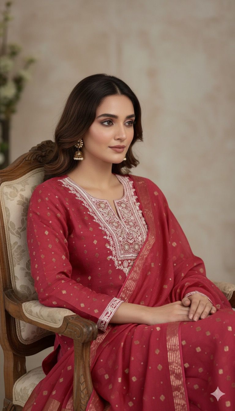 Noori Grace – Banarasi Mul Chanderi Luxe Set (Copy)