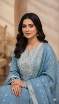 Noori Grace – Banarasi Mul Chanderi Luxe Set