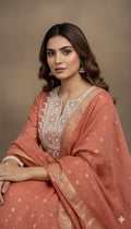 Noori Grace – Banarasi Mul Chanderi Luxe Set