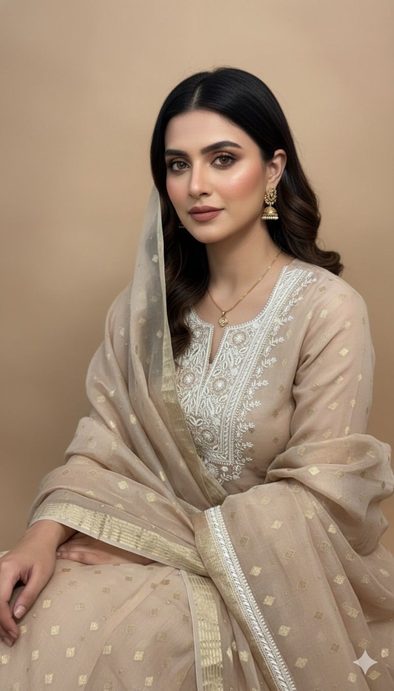 Noori Grace – Banarasi Mul Chanderi Luxe Set