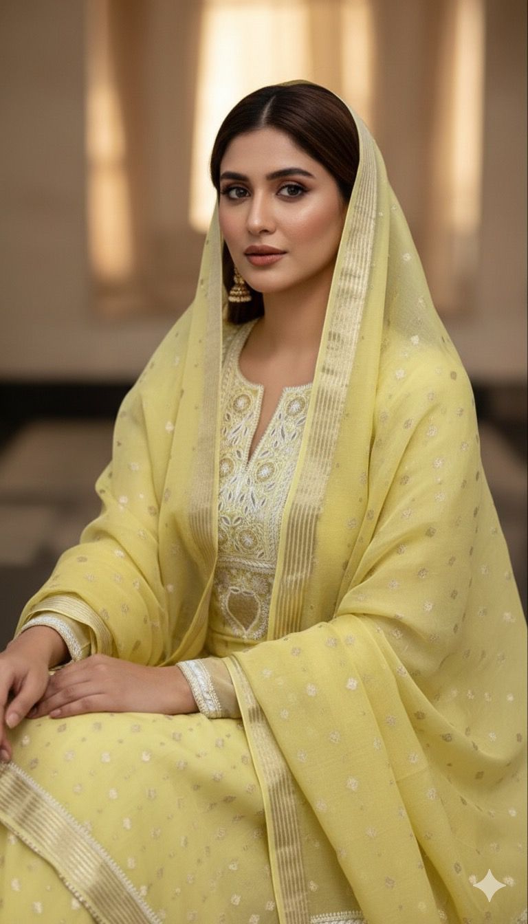 Noori Grace – Banarasi Mul Chanderi Luxe Set