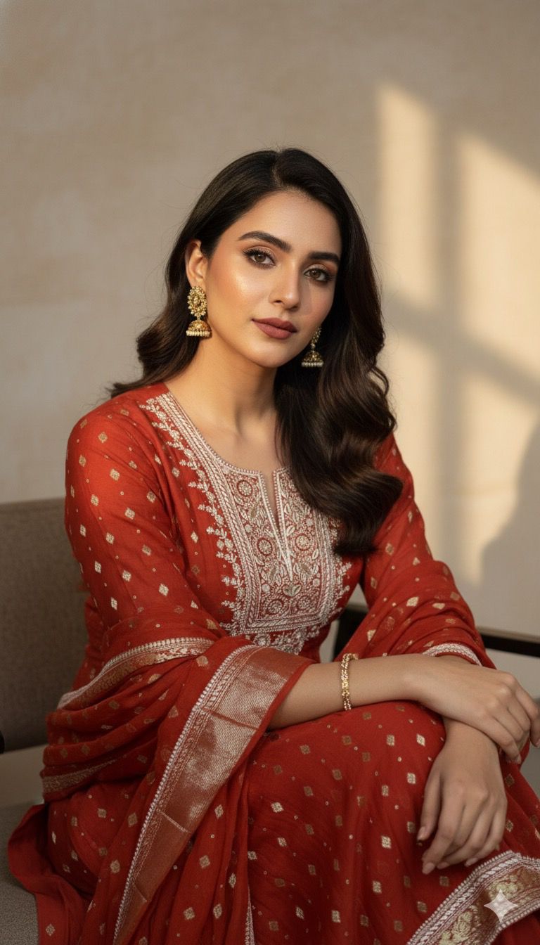Noori Grace – Banarasi Mul Chanderi Luxe Set