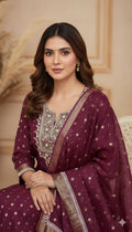 Noori Grace – Banarasi Mul Chanderi Luxe Set