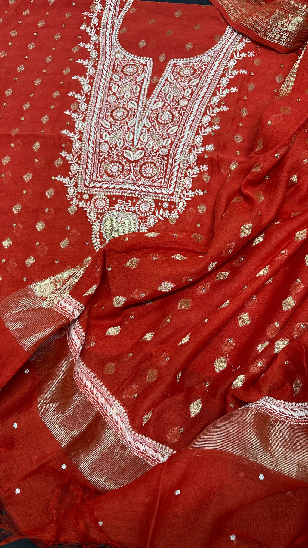 Noori Grace – Banarasi Mul Chanderi Luxe Set