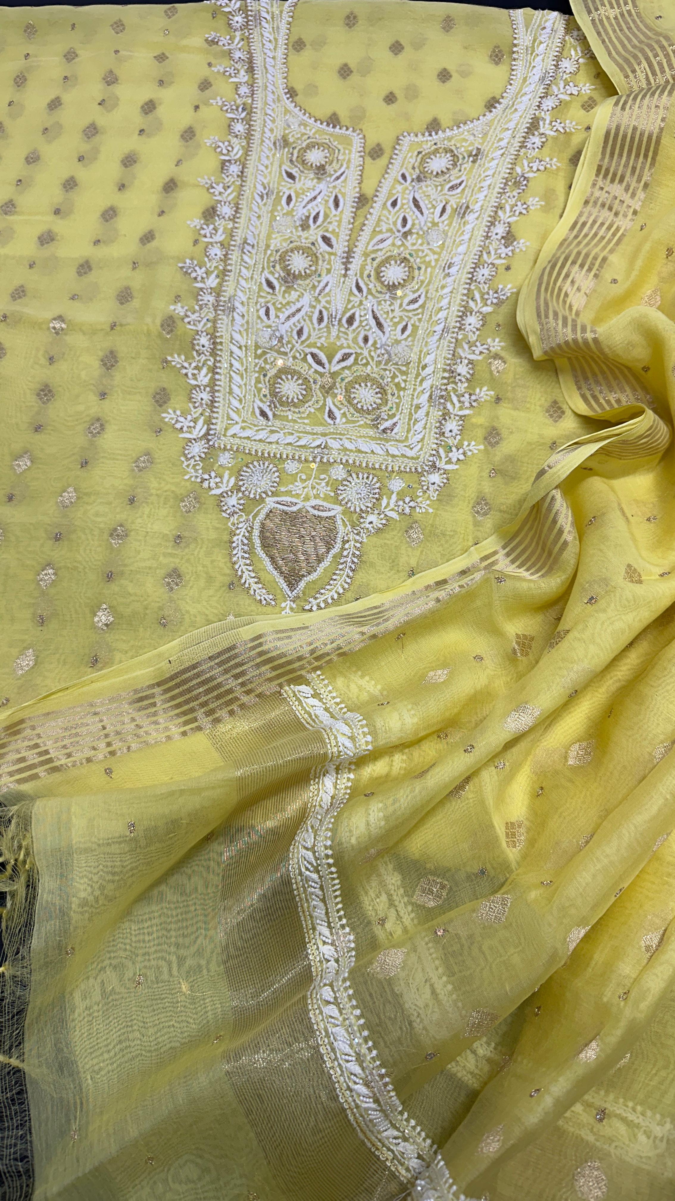 Noori Grace – Banarasi Mul Chanderi Luxe Set