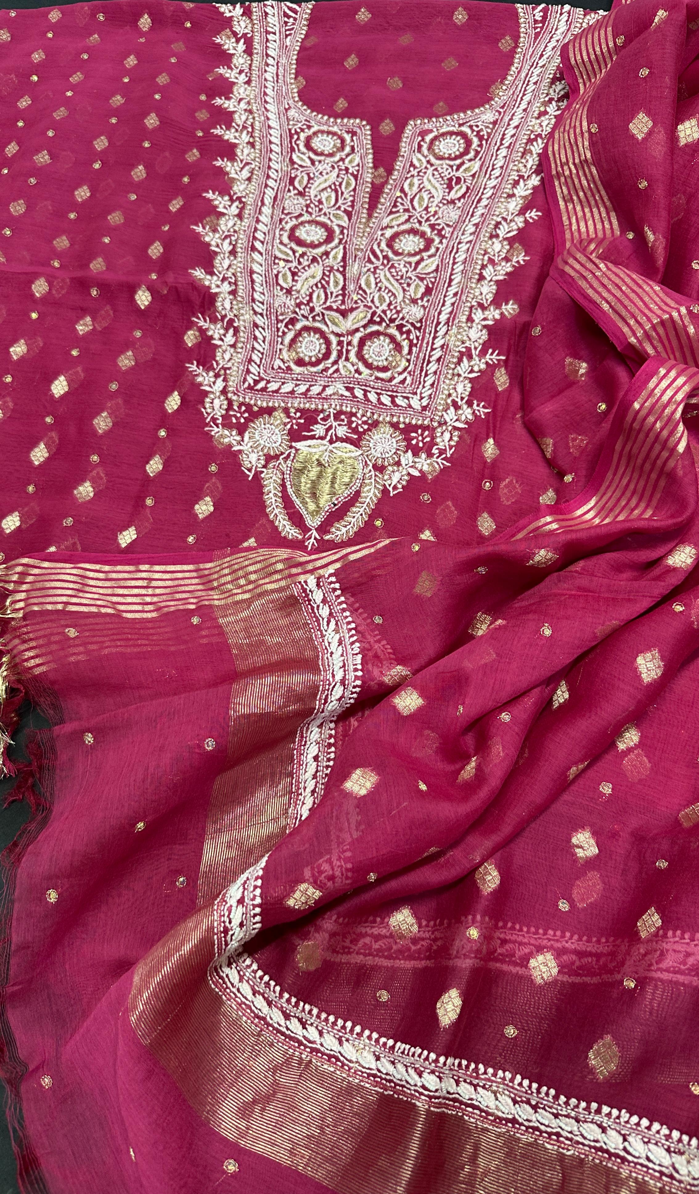 Noori Grace – Banarasi Mul Chanderi Luxe Set (Copy)