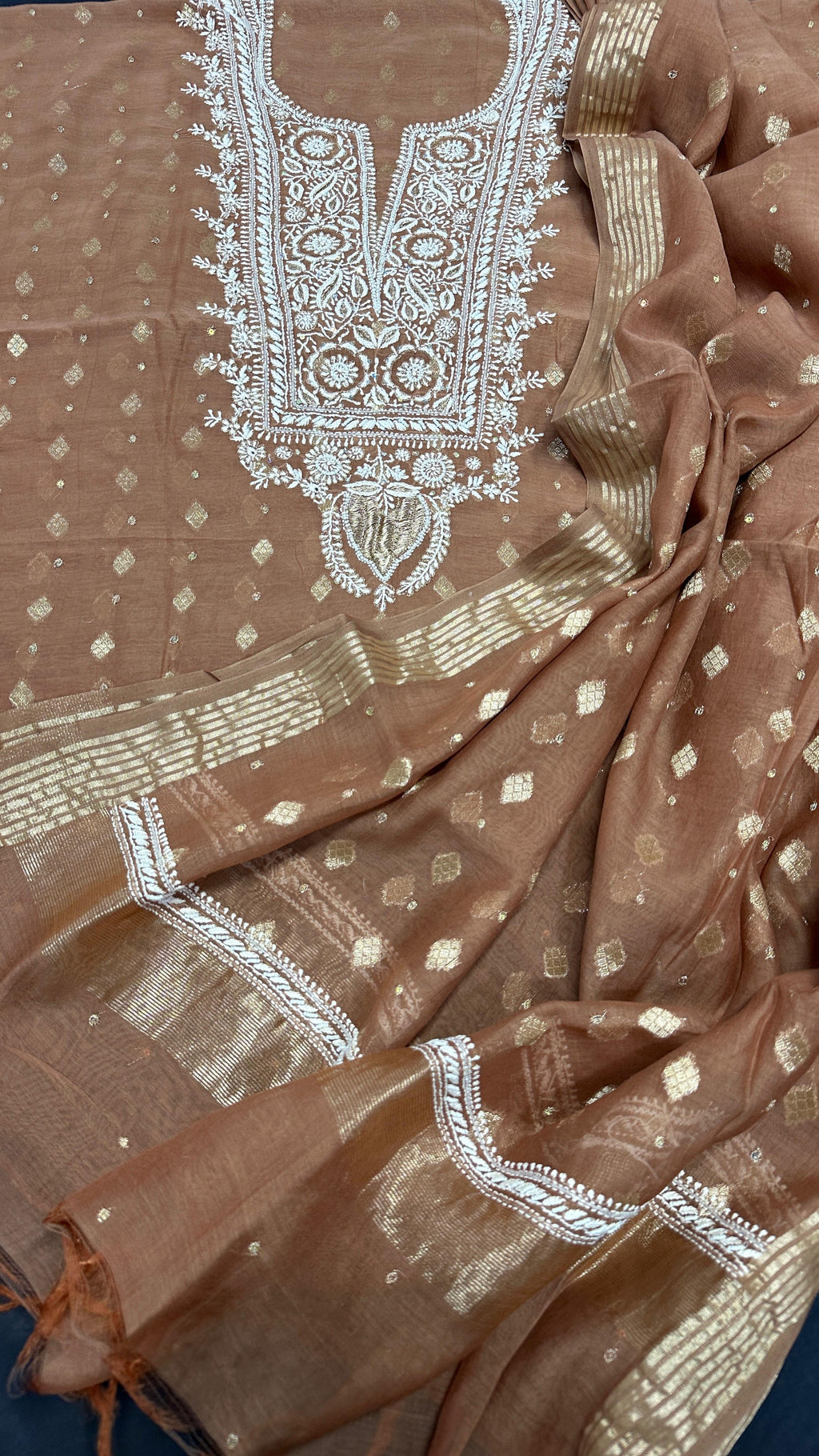 Noori Grace – Banarasi Mul Chanderi Luxe Set