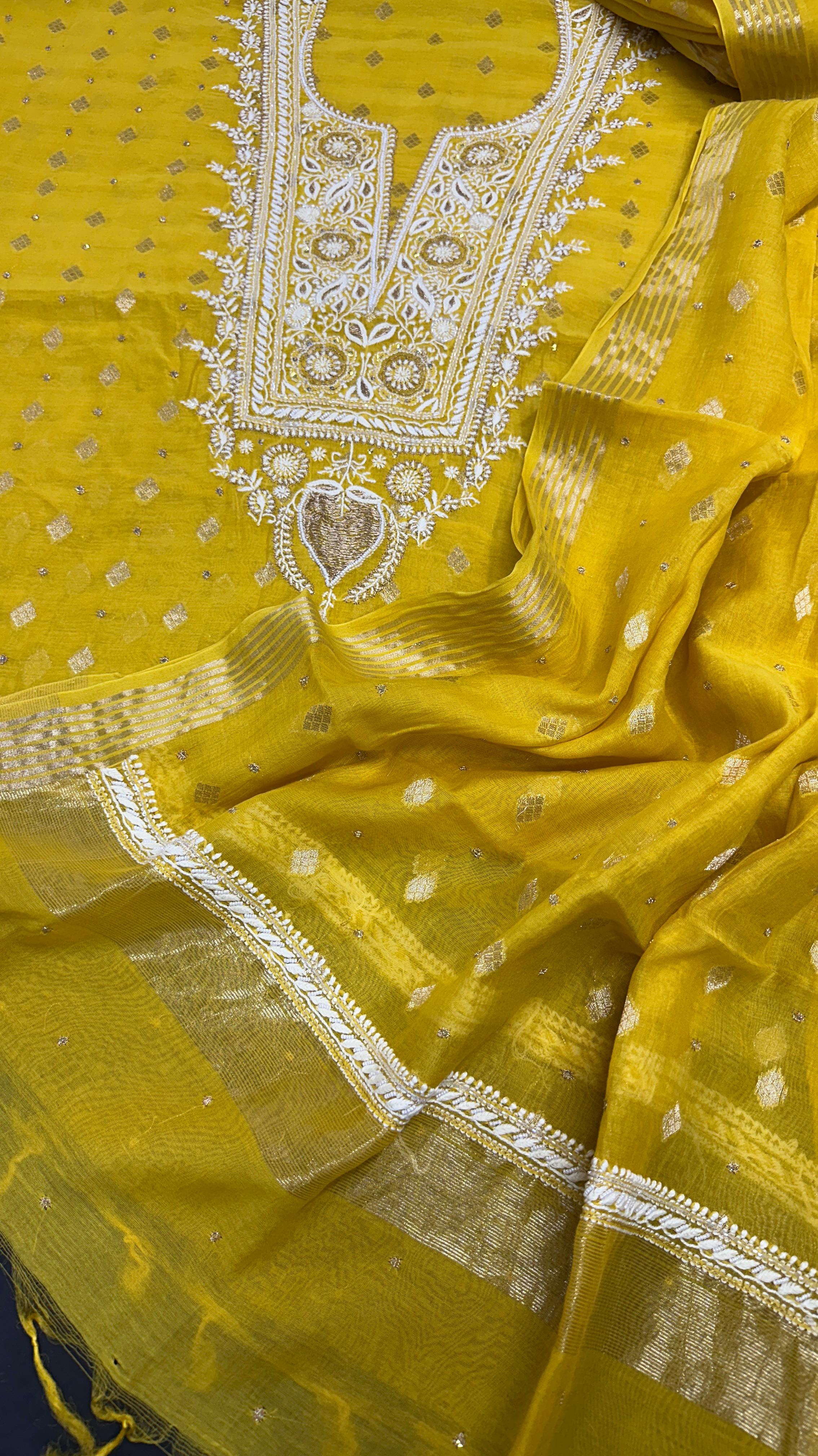 Noori Grace – Banarasi Mul Chanderi Luxe Set