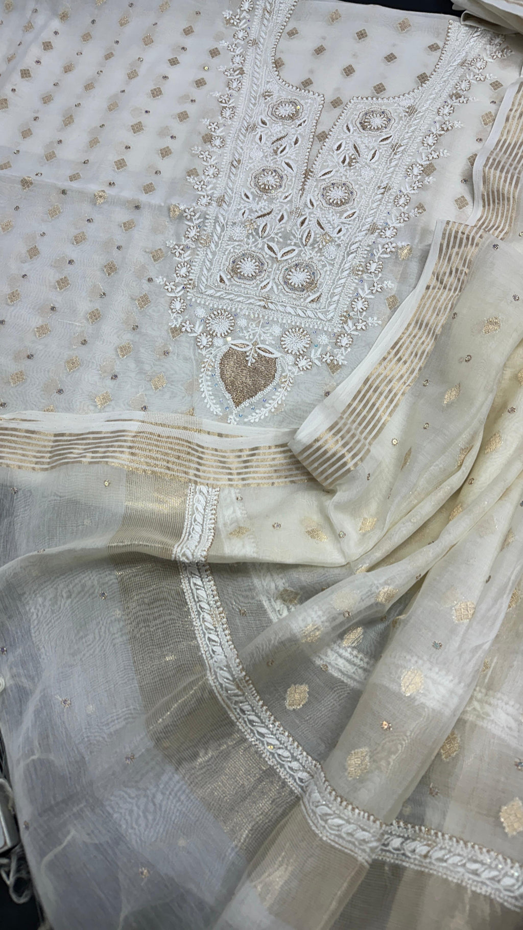 Noori Grace – Banarasi Mul Chanderi Luxe Set (Copy)