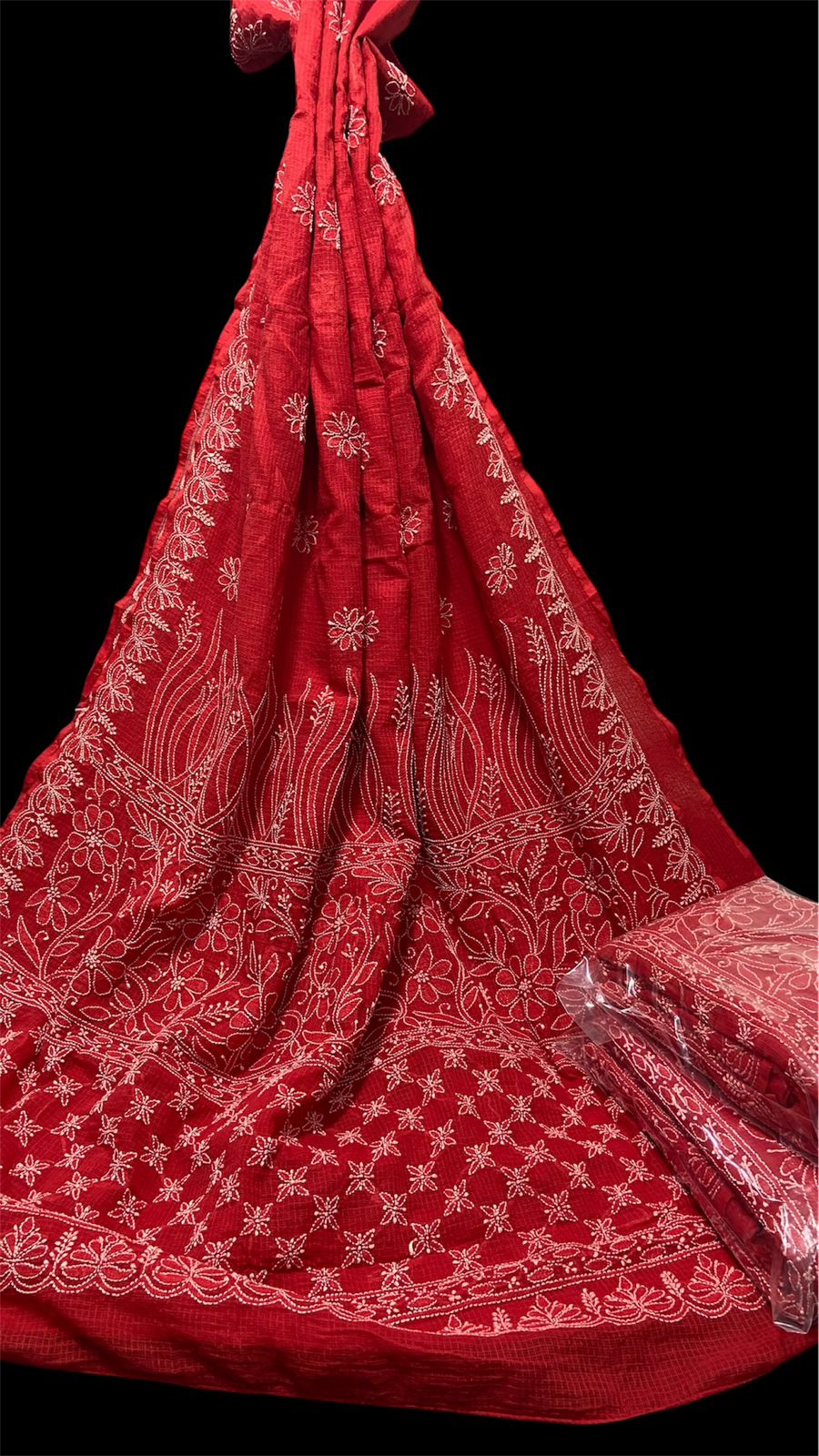 Elegant Kota Doriya Chikan Saree – Timeless Grace