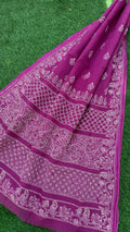 Elegant Kota Doriya Chikan Saree -PINK