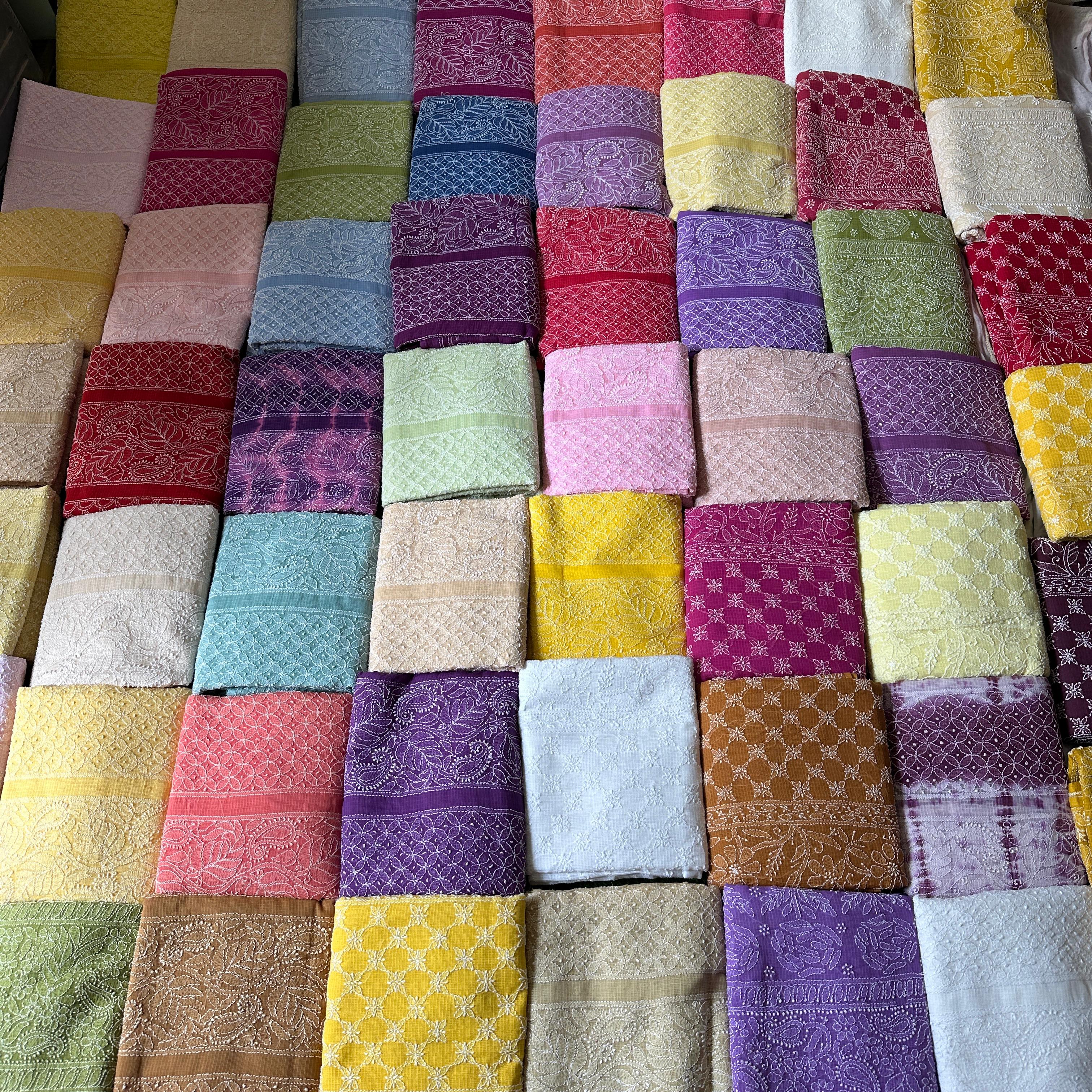 Elegant Kota Doriya Chikan Saree -Violet