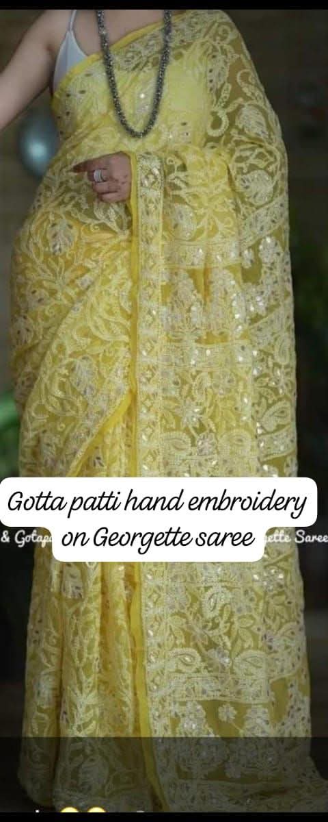 Noor-e-Elegance Chikankari Georgette Saree