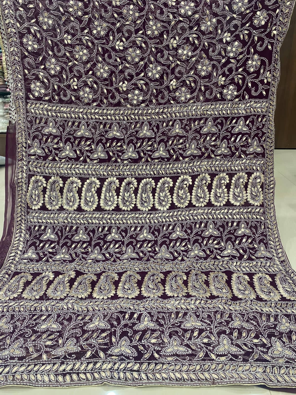 Noor-e-Elegance Chikankari Georgette Saree