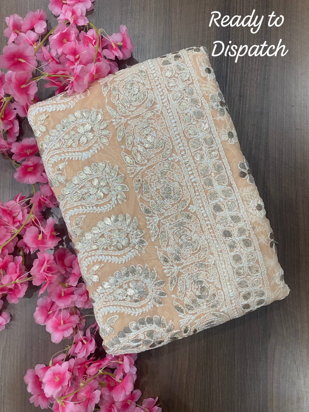 Noor-e-Elegance Chikankari Georgette Saree