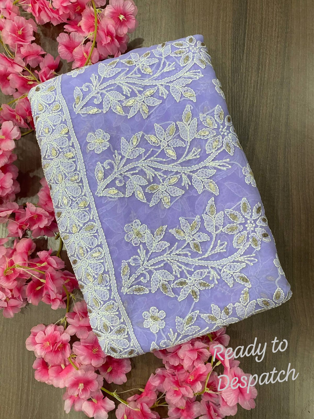 Noor-e-Elegance Chikankari Georgette Saree (Copy)