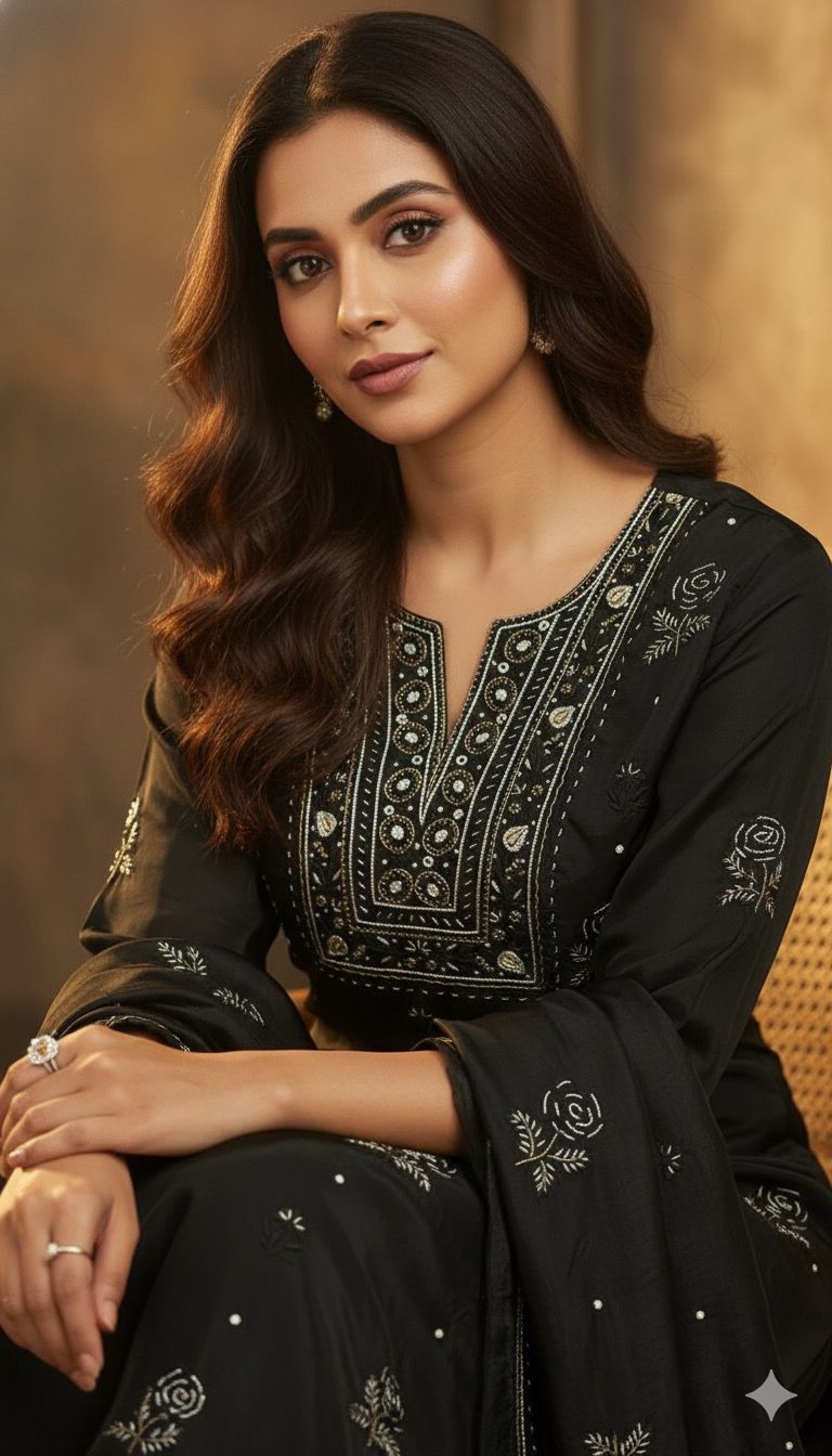 Noor-e-Nazakat Chikankari Crepe Suit Set