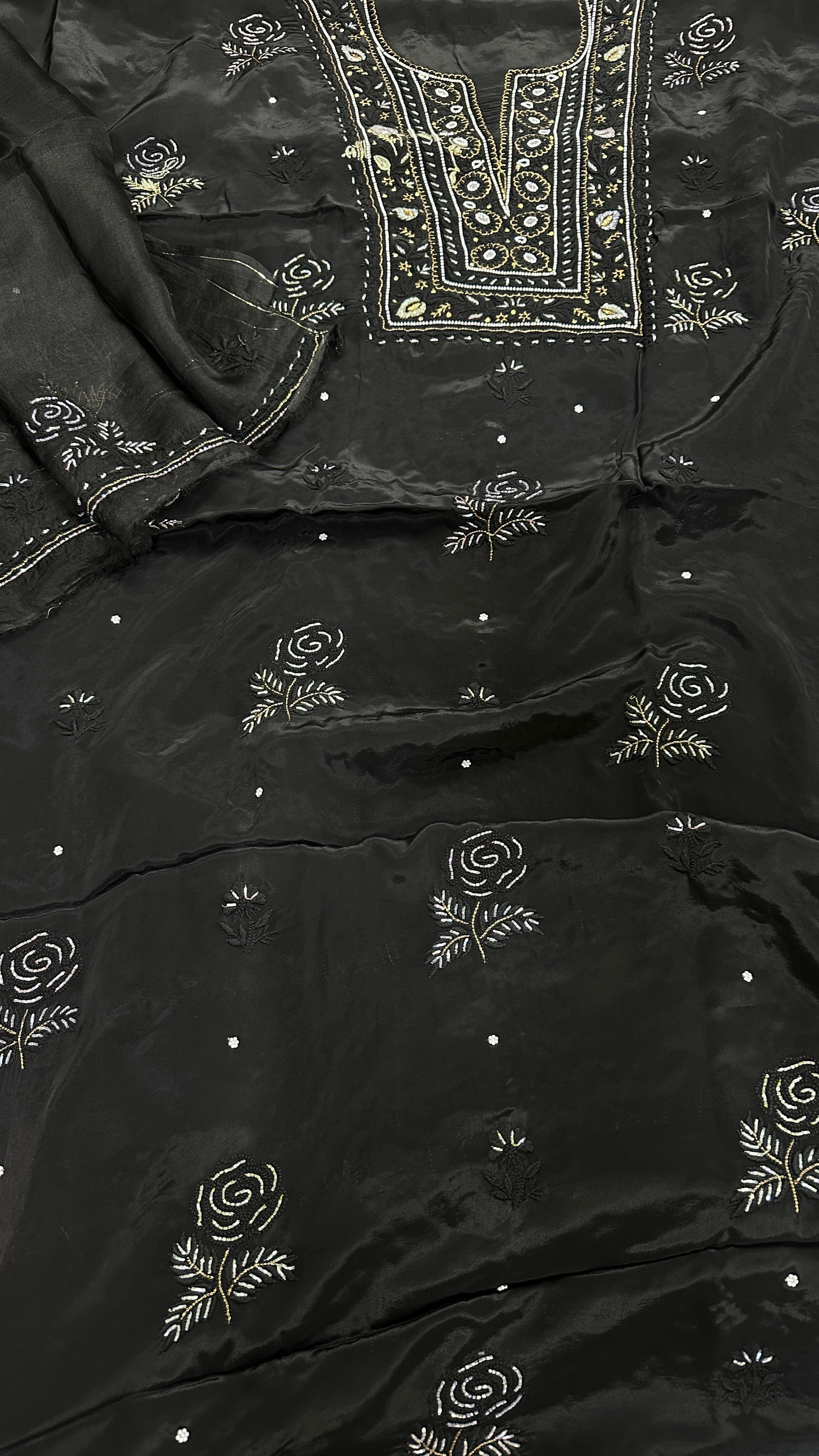 Noor-e-Nazakat Chikankari Crepe Suit Set
