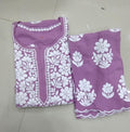 Rayon Kurti Palazzo Set with Cutwork