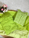 Premium Dobby Cotton Kurta & Double Layer Palazzo Set with Cotton Dupatta