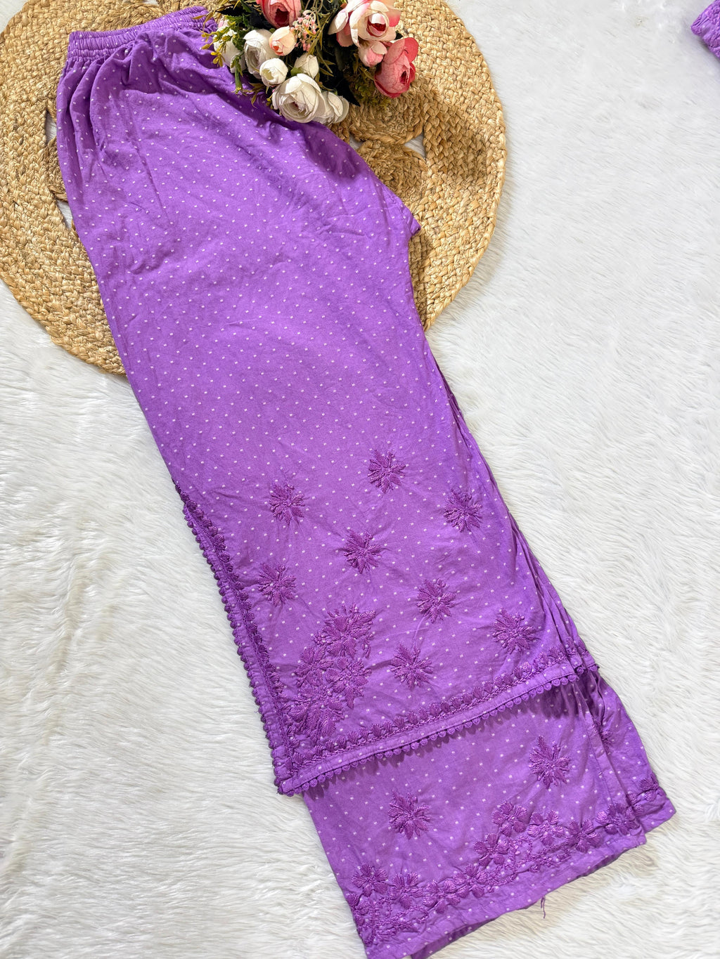 Premium Dobby Cotton Kurta & Double Layer Palazzo Set with Cotton Dupatta