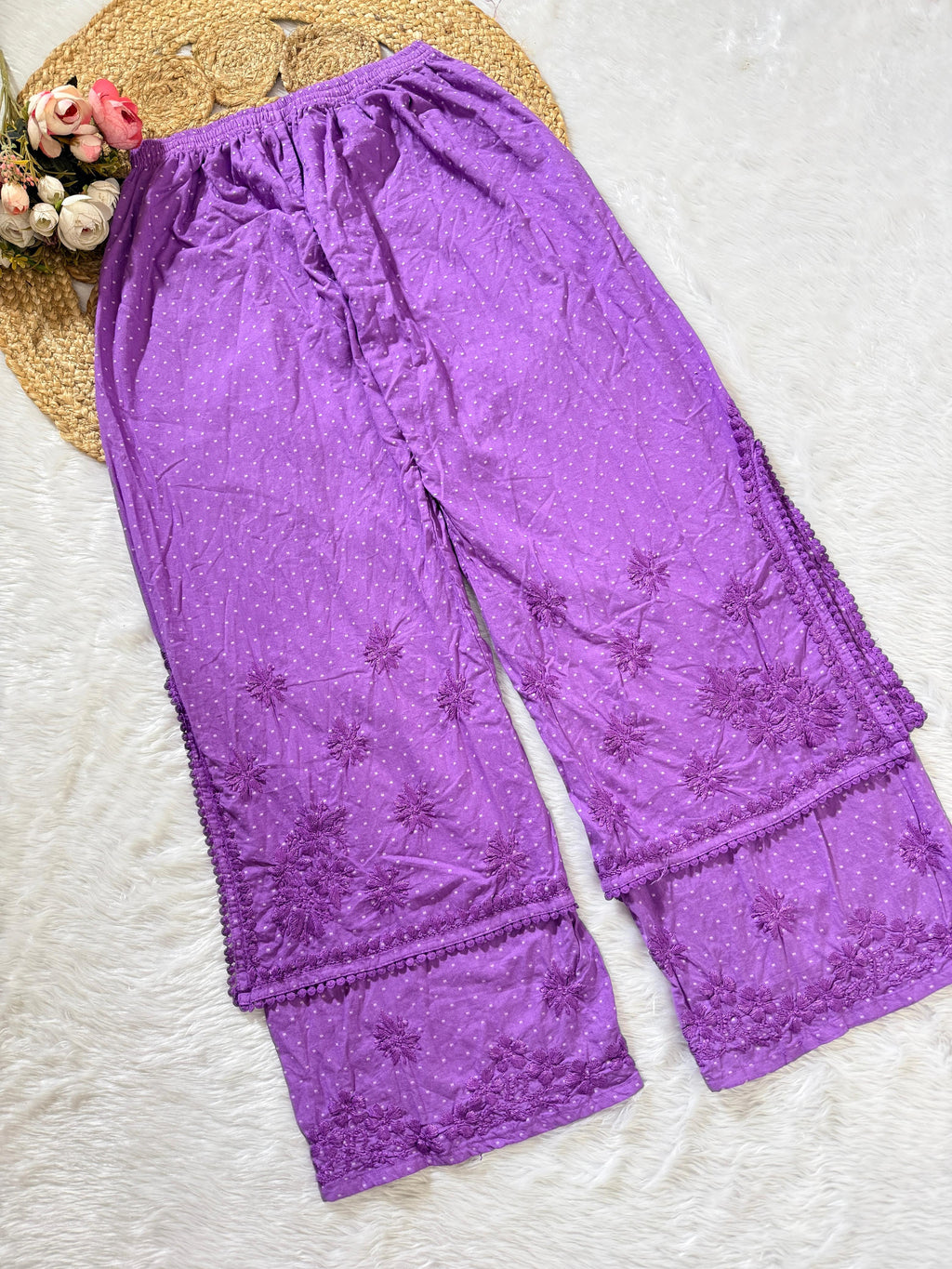 Premium Dobby Cotton Kurta & Double Layer Palazzo Set with Cotton Dupatta