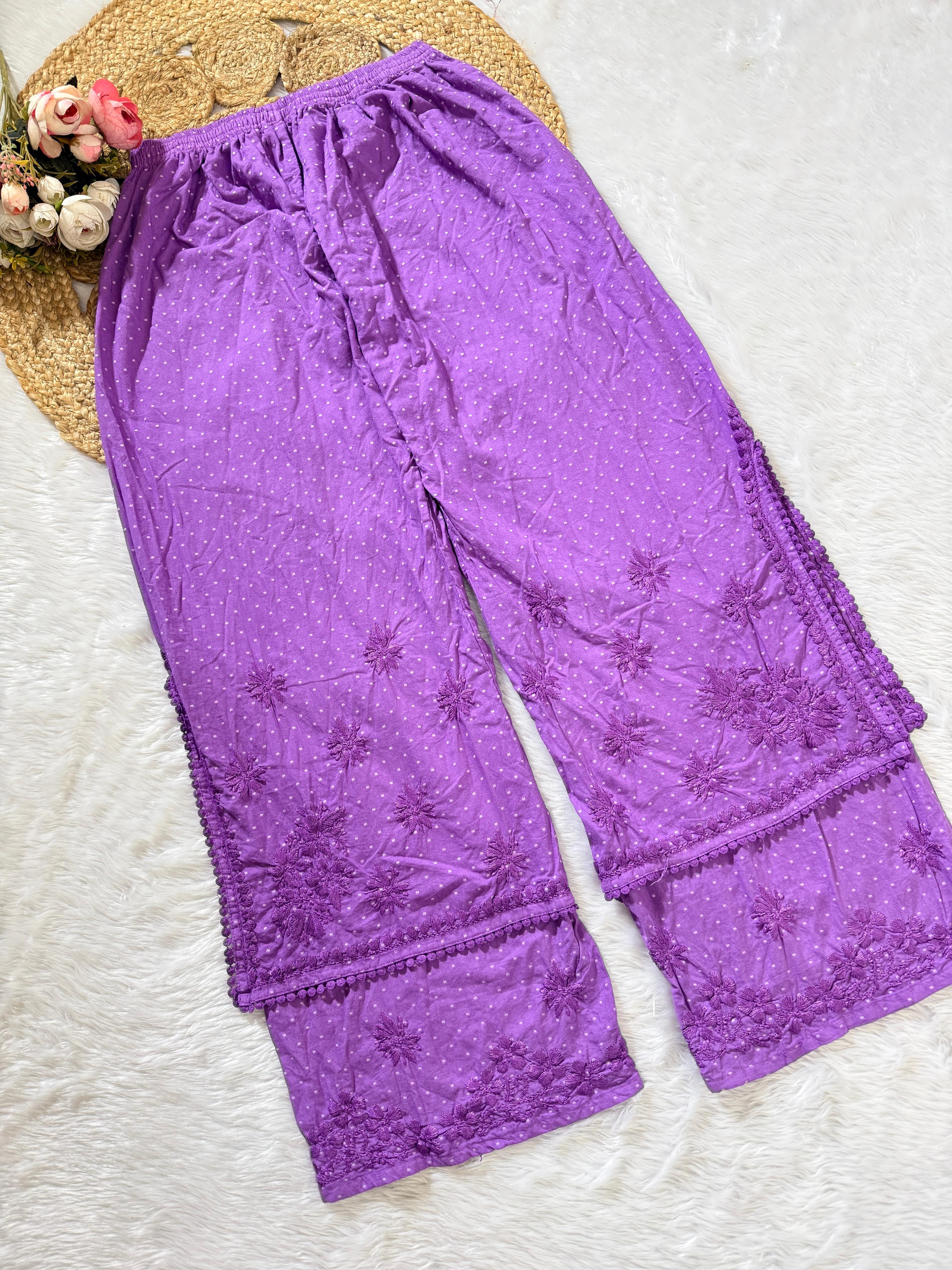 Premium Dobby Cotton Kurta & Double Layer Palazzo Set with Cotton Dupatta