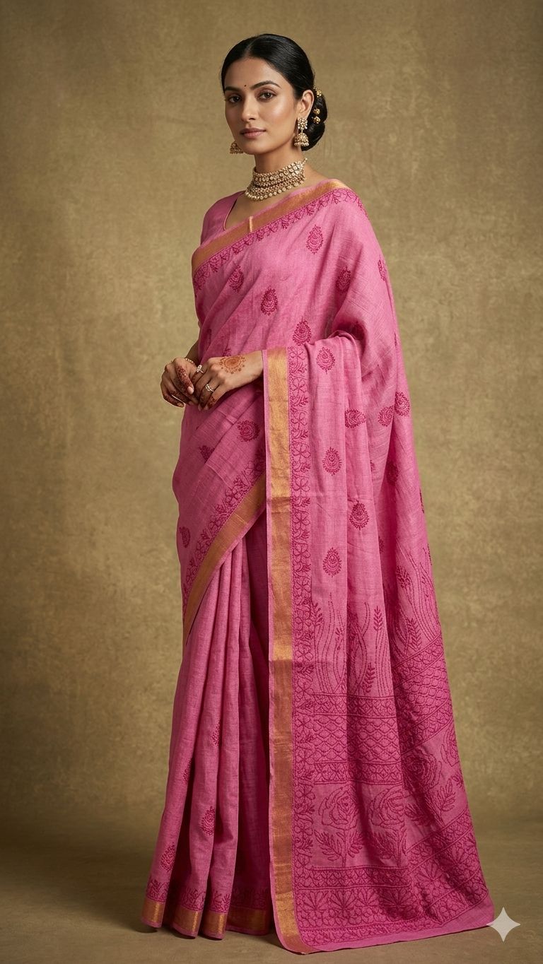 Pure Handloom Mangalgiri Cotton Saree