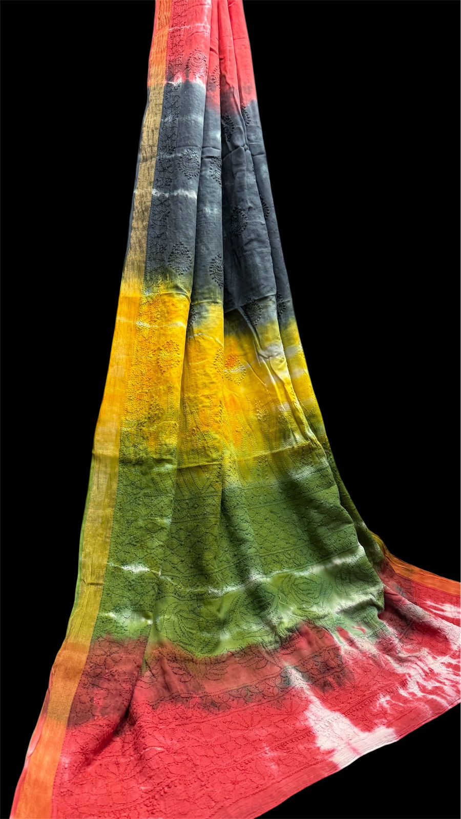 Pure Handloom Mangalgiri Cotton Saree Tie & Dye