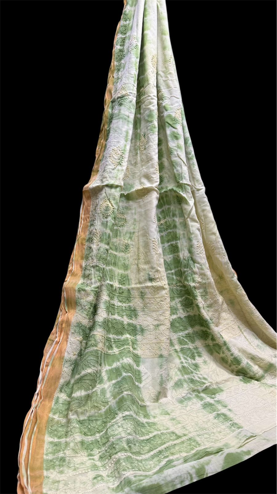 Pure Handloom Mangalgiri Cotton Saree-Tie & Dye