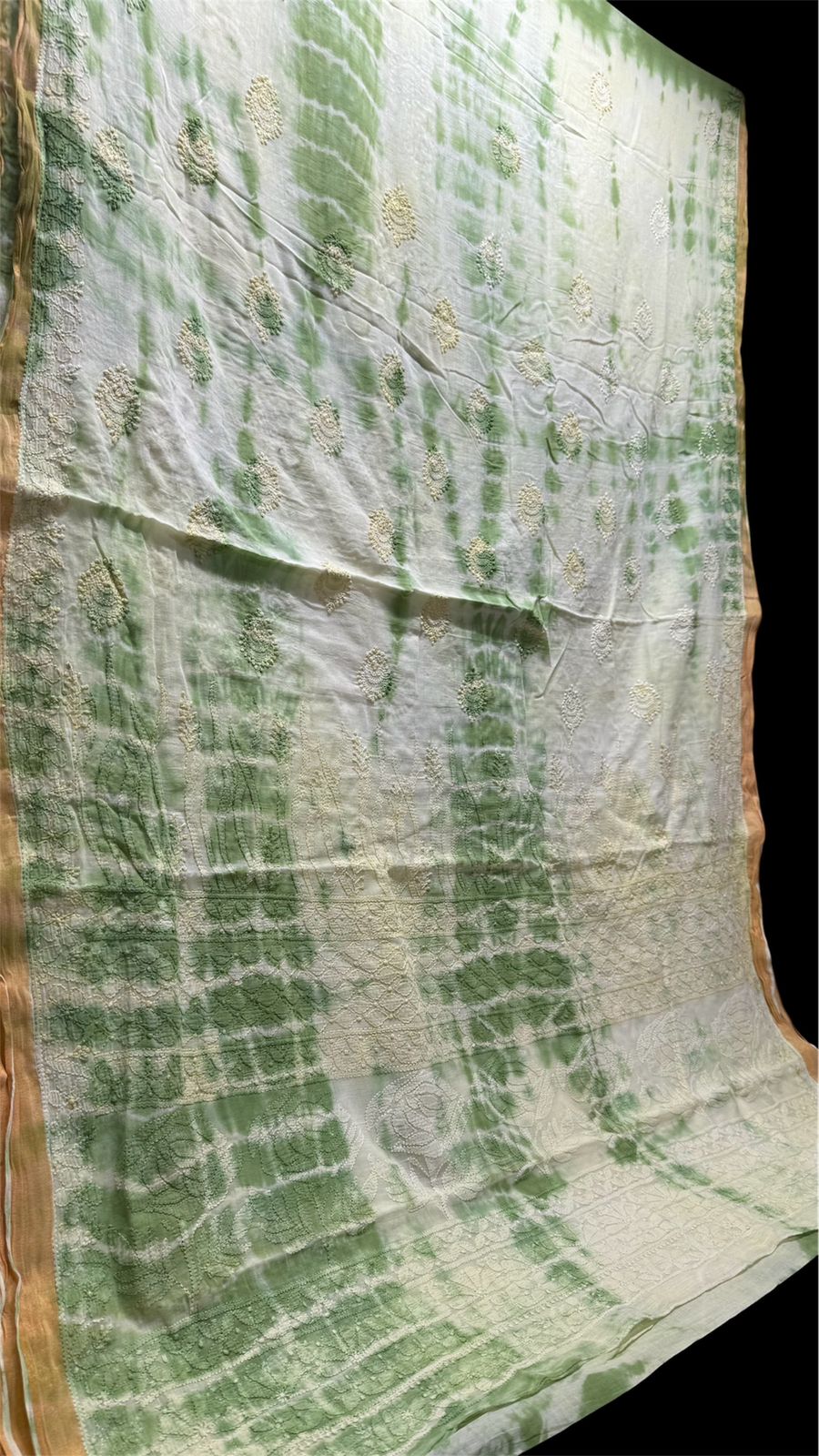 Pure Handloom Mangalgiri Cotton Saree-Tie & Dye