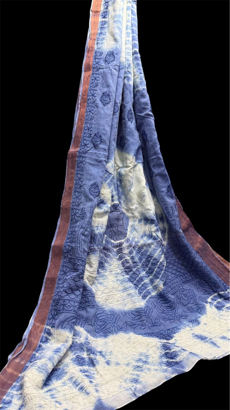 Pure Handloom Mangalgiri Cotton Saree-Tie & Dye