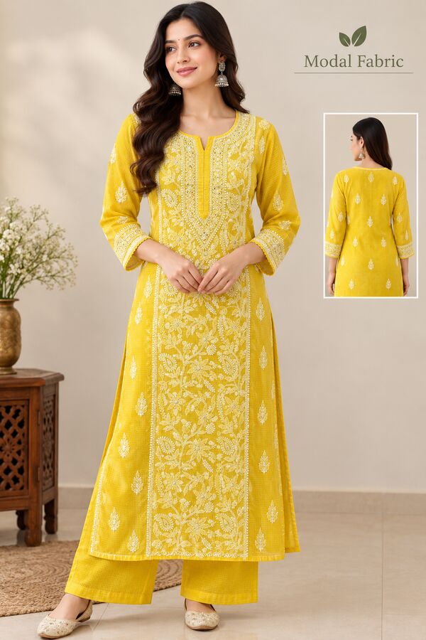 NJ- Kota Doria Kurti with Mukaish work 